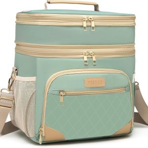 Bolsa de almuerzo para mujer, a prueba de fugas, aislada, suave, para adultos, con correa de hombro ajustable, para oficina, trabajo y picnic Bolsa de almuerzo para mujer, a prueba de fugas, aislada, suave, para adultos, con correa de hombro ajustable, para oficina, trabajo y picnic