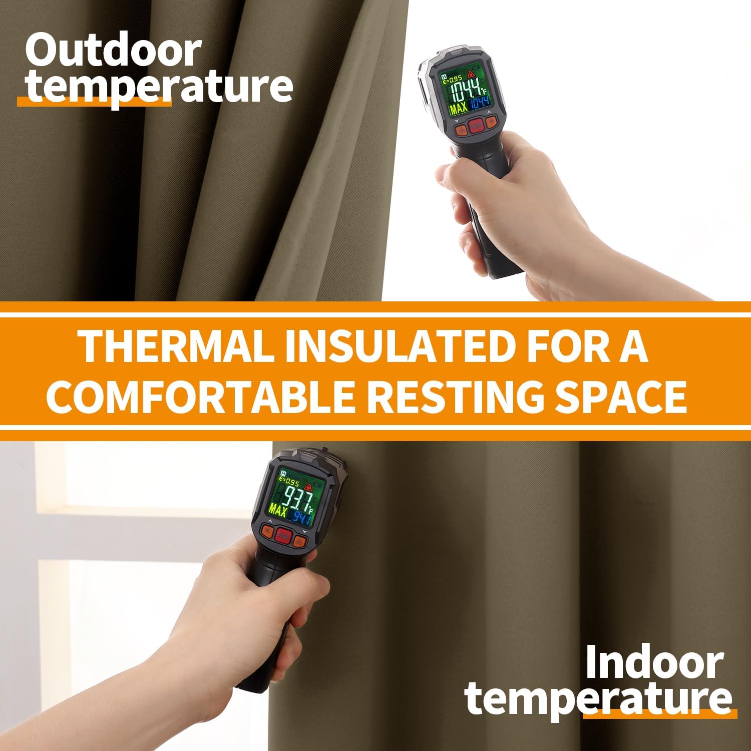 YoungsTex Cortinas opacas para dormitorio, con aislamiento térmico y ojales, cortinas de oscurecimiento y reducción de ruido para sala de estar, 2