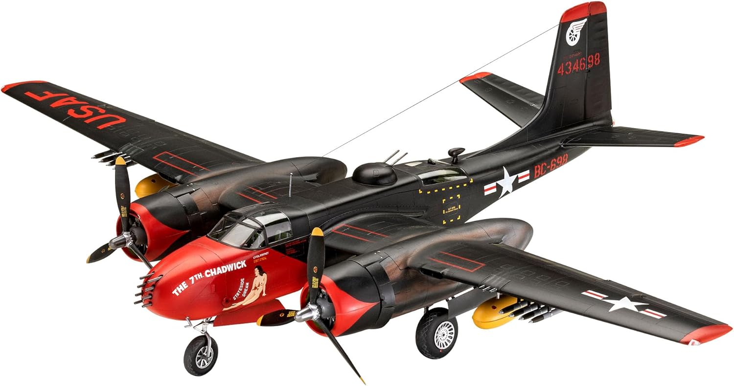 Revell 03823 B-26C Invader 148 Kit de modelo de plástico sin construirsin pintar a escala 148