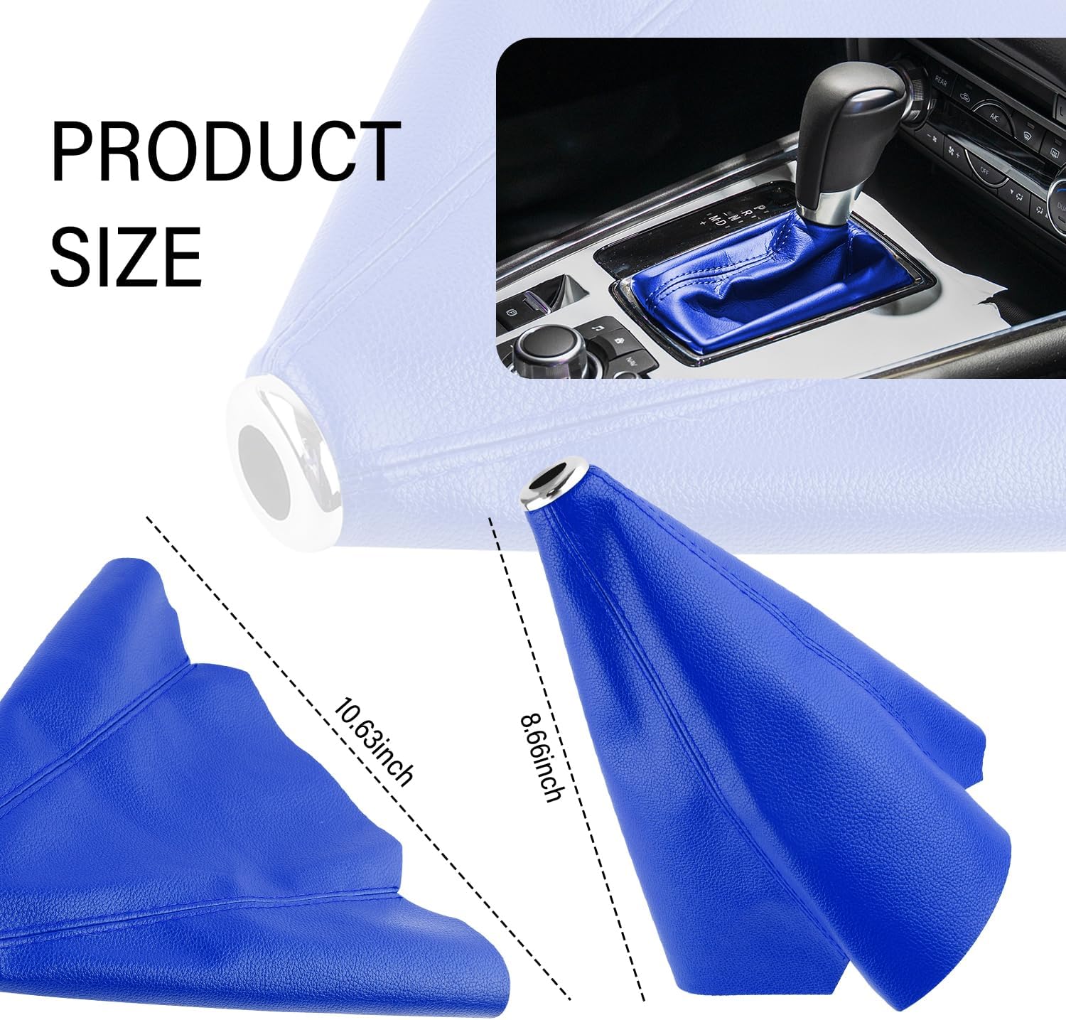 Funda de cuero para palanca de cambios de automóvil, accesorios para decoración interior de automóvil, cubierta universal a prueba de polvo, para