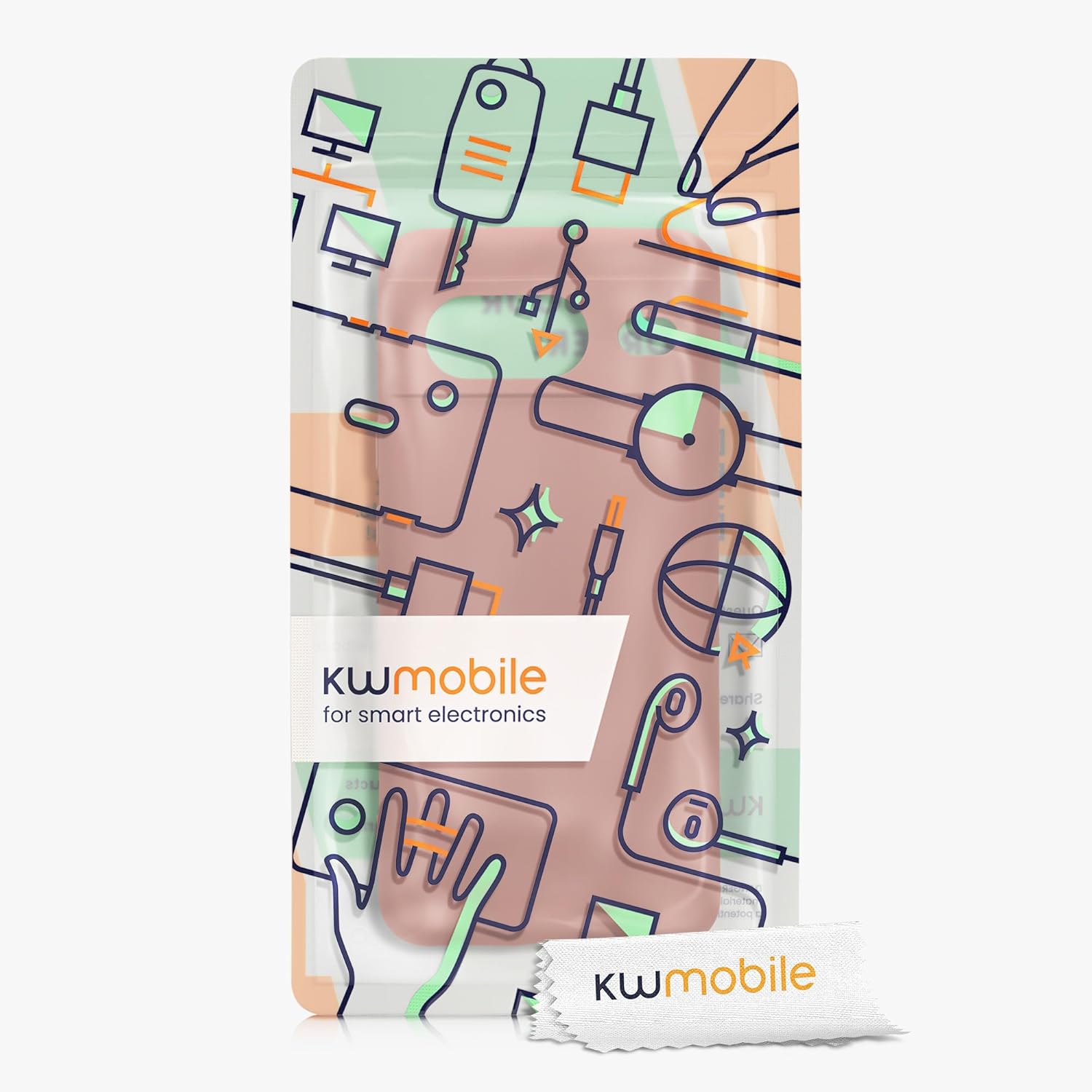 kwmobile Funda compatible con Google Pixel 8 – Funda protectora delgada de TPU con acabado mate suave – Rosa de invierno