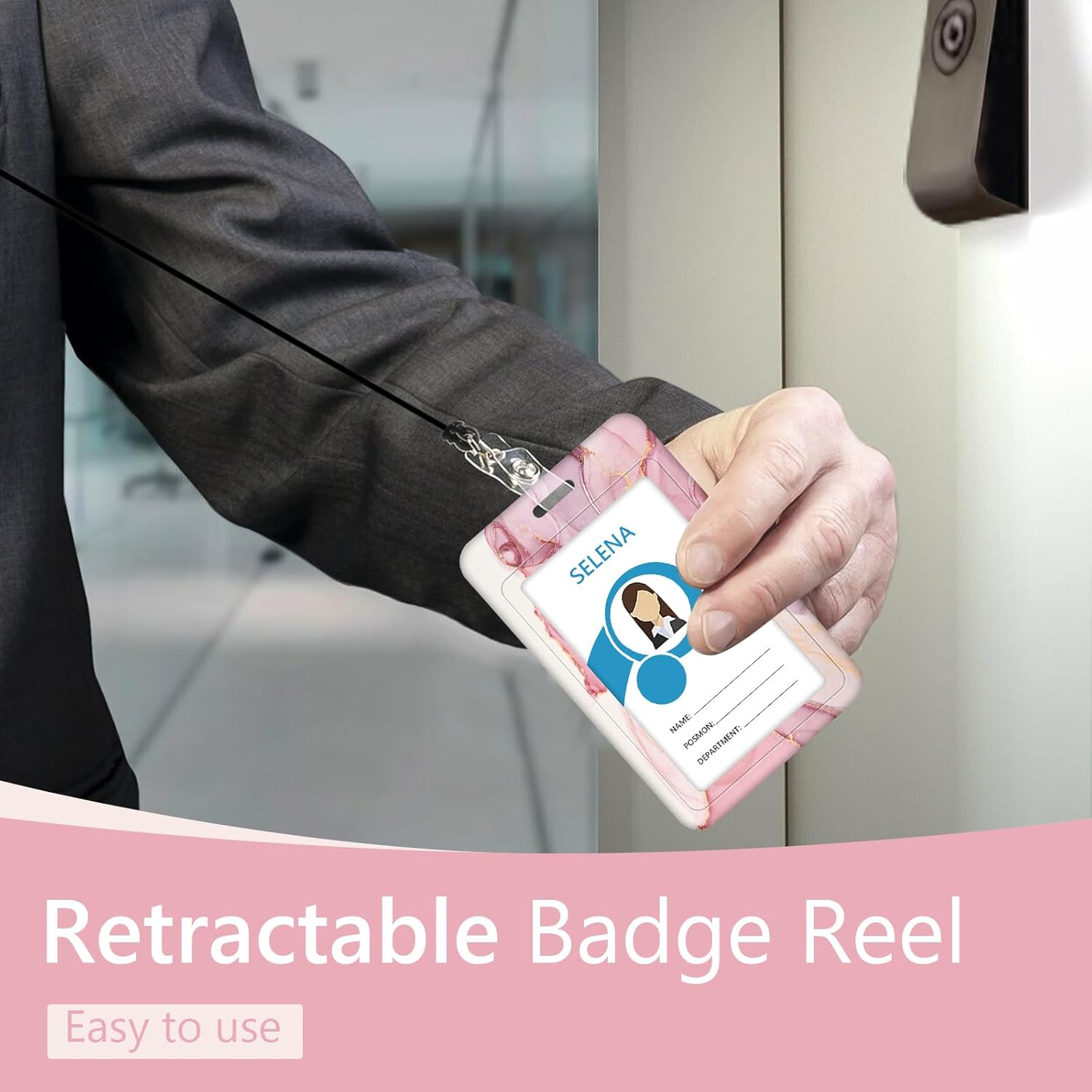 Soporte para tarjeta de identificación, cordón desmontable con tarjetero, llave y tarjetero, soporte retráctil para tarjetas de identificación,