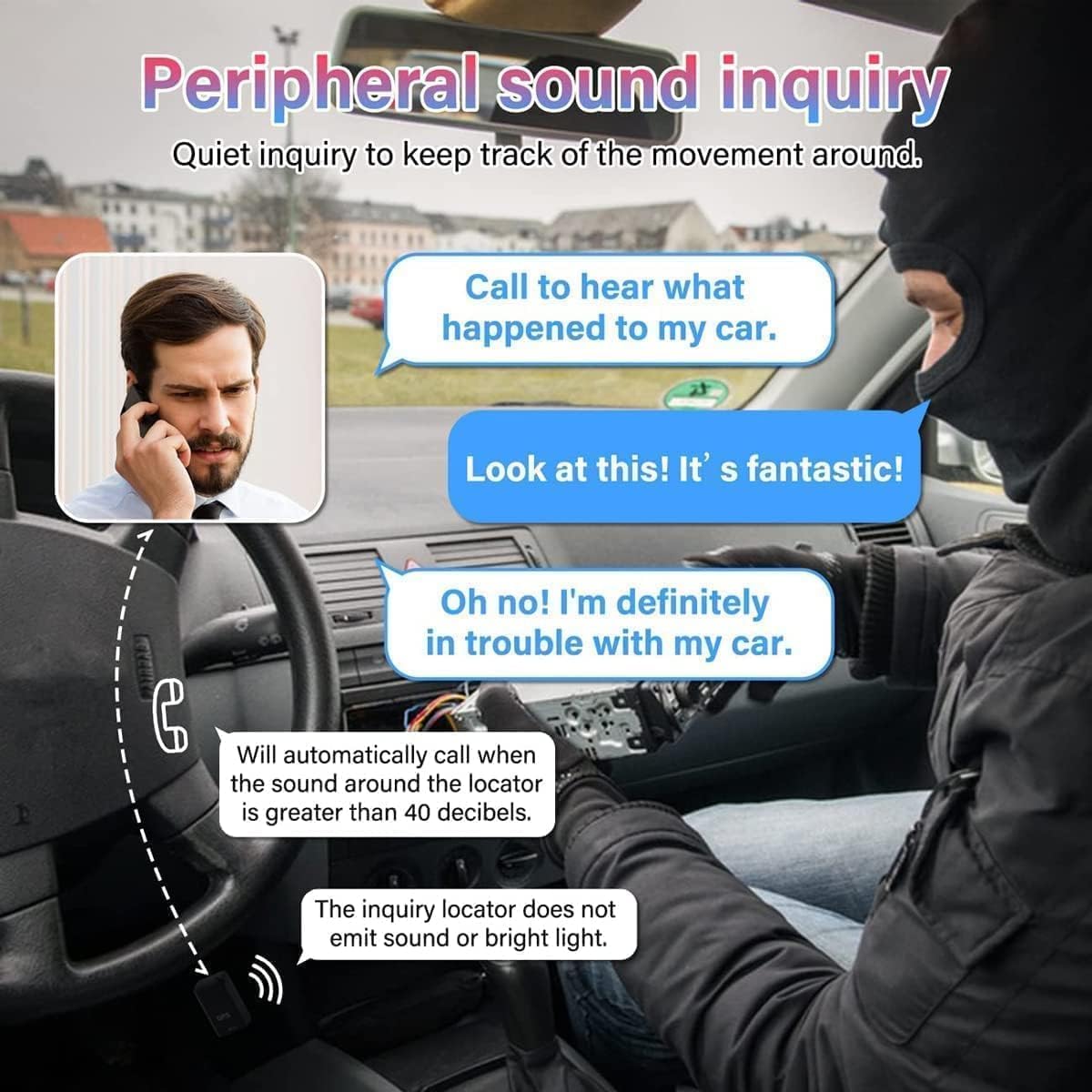 Rastreador GPS para vehículos, mini localizador magnético GPS en tiempo real, sin suscripción, cobertura global completa de larga espera GSM SIM GPS