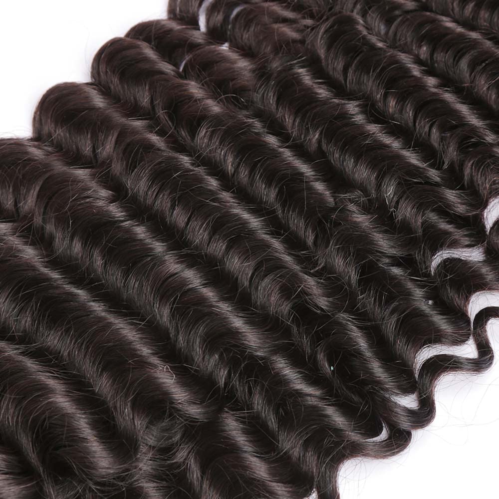 Paquetes de cabello humano ondulado profundo de 20, 22, 24 pulgadas, paquetes de ondas profundas, sin procesar, cabello humano brasileño con trama