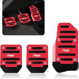 pvotawp 3 almohadillas antideslizantes para pedal de aleación de aluminio para automóvil, cubierta de pastillas de freno de transmisión manual pvotawp 3 almohadillas antideslizantes para pedal de aleación de aluminio para automóvil, cubierta de pastillas de freno de transmisión manual