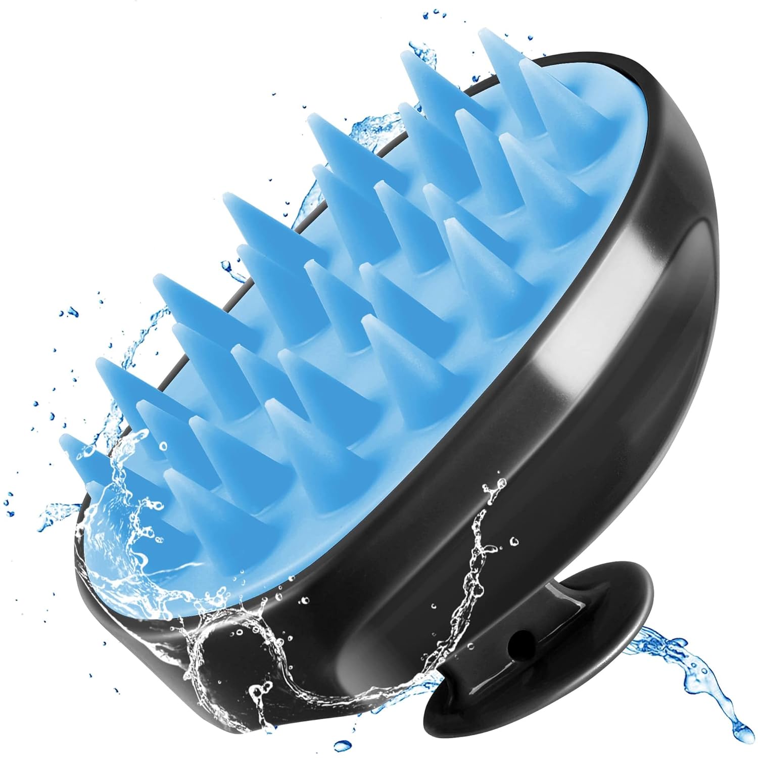 Sosoon Cepillo de champú masajeador de cuero cabelludo, exfoliante de silicona suave para hombres, mujeres, niños, crecimiento del cabello, alivio