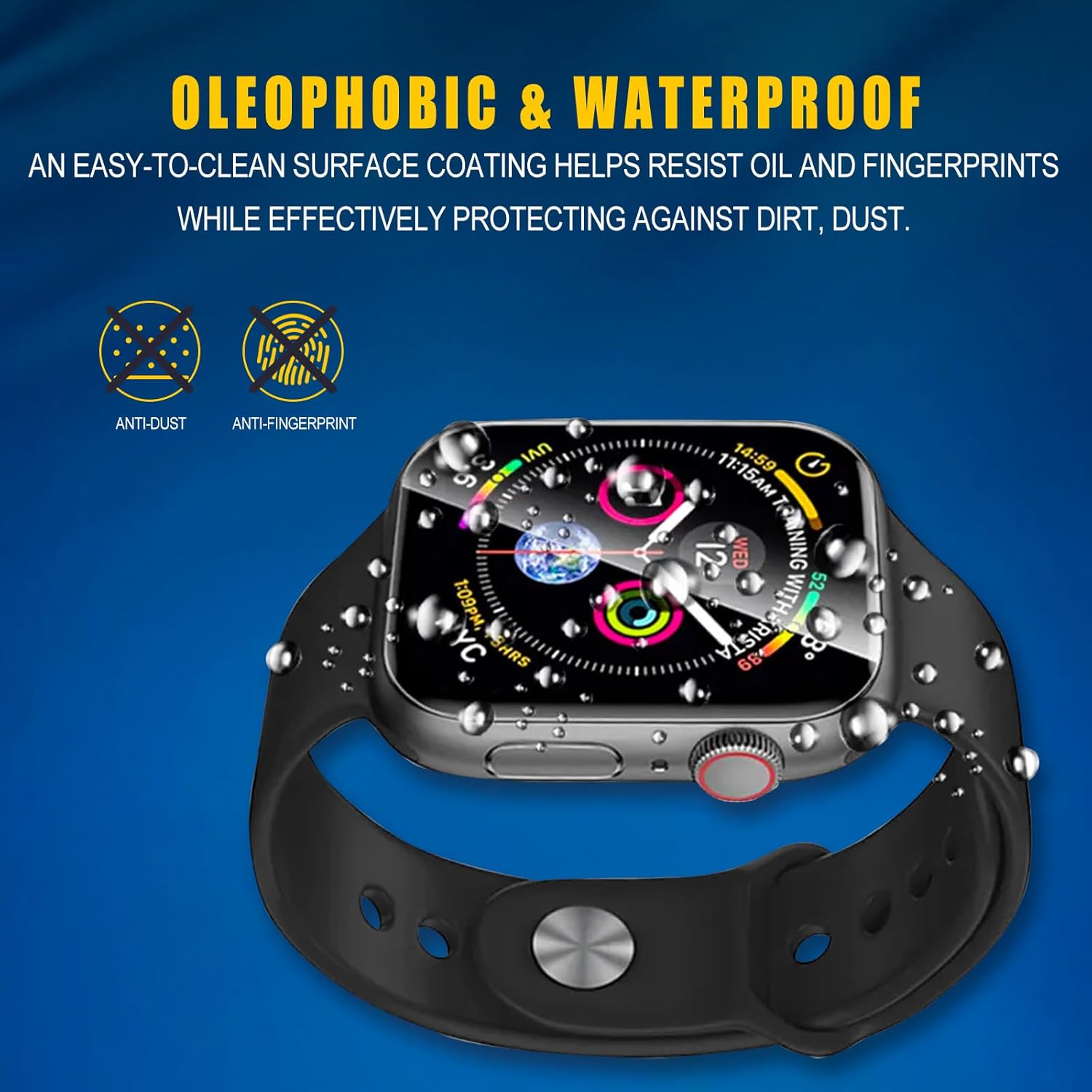 Paquete de 6 Protector de pantalla de TPU para Apple Watch de 1.732 pulgadas SE Series 654, película transparente de TPU suave HD para iWatch de