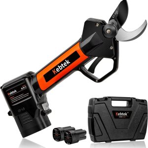 Kebtek Tijeras de podar eléctricas profesionales inalámbricas para jardinería, tijeras de podar a pilas con 2 baterías de 2500 mAh, 5000 cortes, Kebtek Tijeras de podar eléctricas profesionales inalámbricas para jardinería, tijeras de podar a pilas con 2 baterías de 2500 mAh, 5000 cortes,