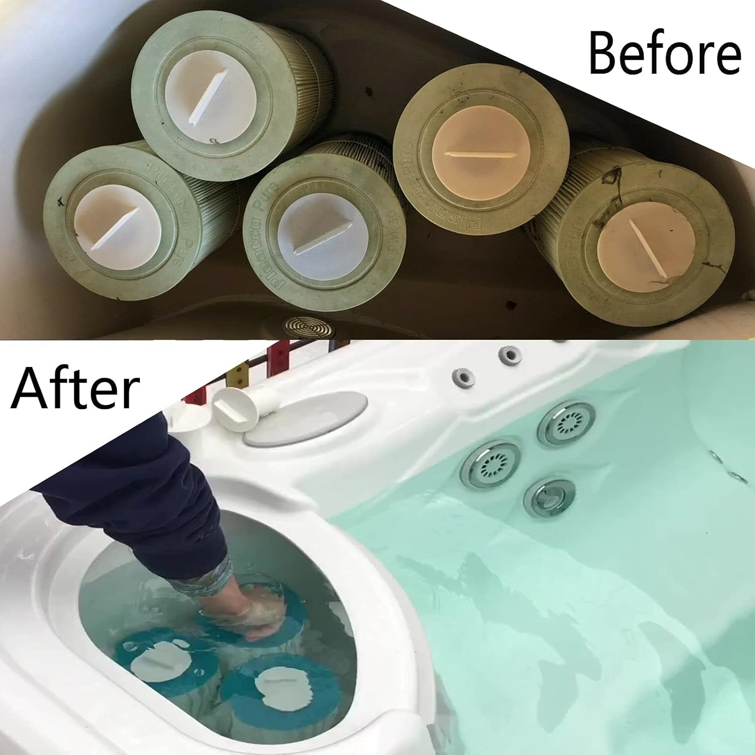 Tapa de tubo vertical de filtro de bañera de hidromasaje de 3-12 pulgadas compatible con balnearios Watkins Hot Springs (1, blanco)
