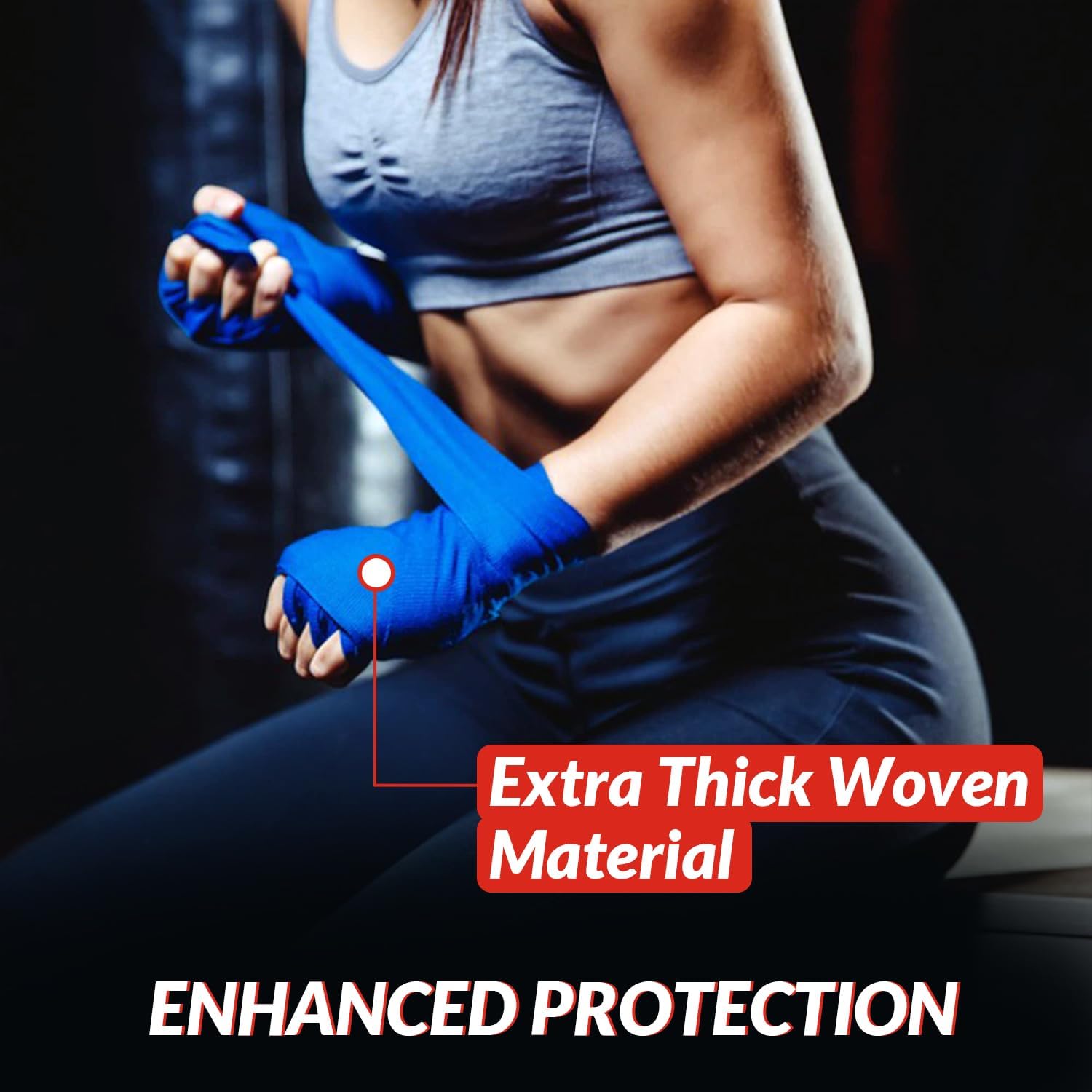 DEFY – Vendas de mano profesionales de 180 pulgadas para boxeo, Muay Thai, vendajes elásticos para hombres y mujeres, par