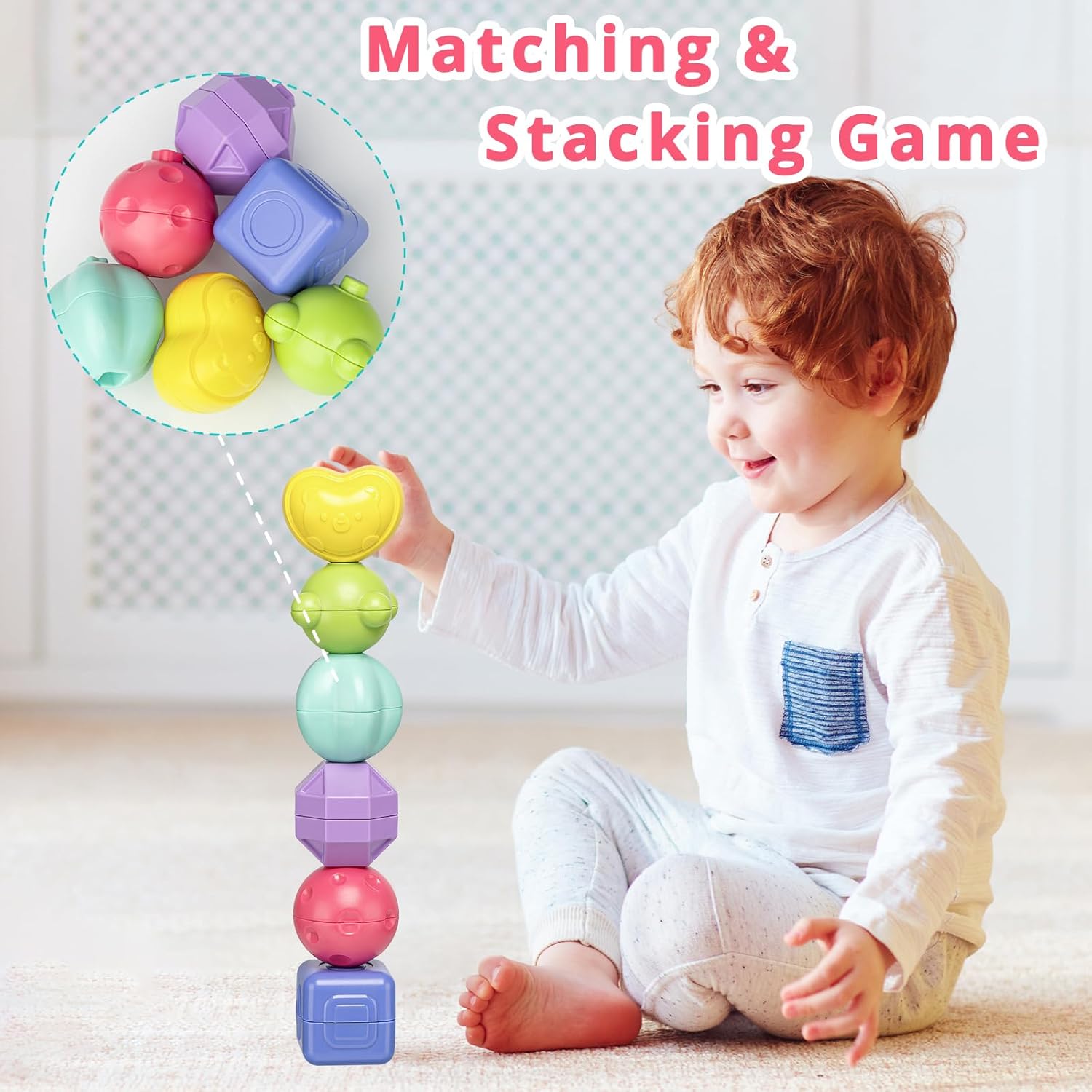 Juguetes Montessori para niños pequeños de 1 año, cubo de actividades 7 en 1, juguete clasificador de formas, juguetes de aprendizaje para el