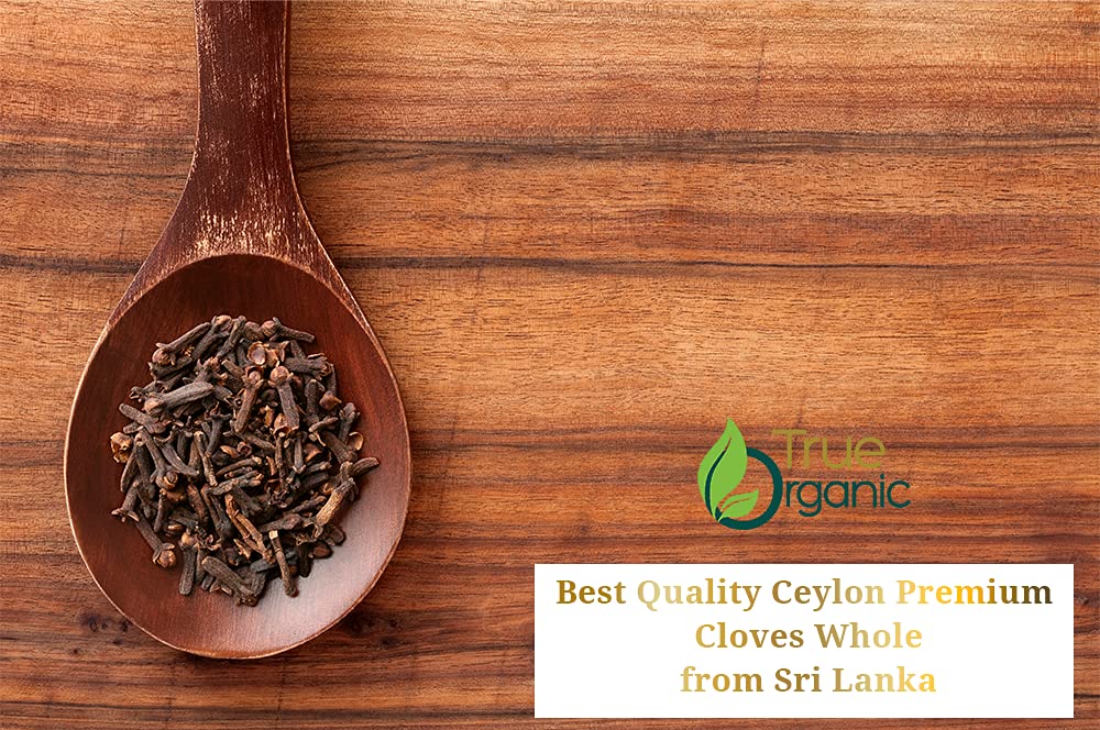 True Organic Clavos enteros de Ceilán, bolsa a granel de 16 onzas, certificado USDA orgánico y Kosher, sin OMG, clavo orgánico fresco, puro Ceilán