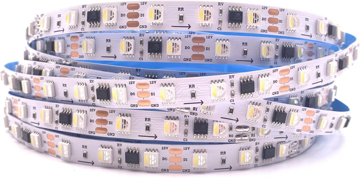12V 24V TM1814 RGBW RGBWW 4 en 1 SK6812 similar tira LED SMD 5050 chip 4 en 1 programable direccionable inteligente Pixel cinta luz 5M 60LEDsM IP30