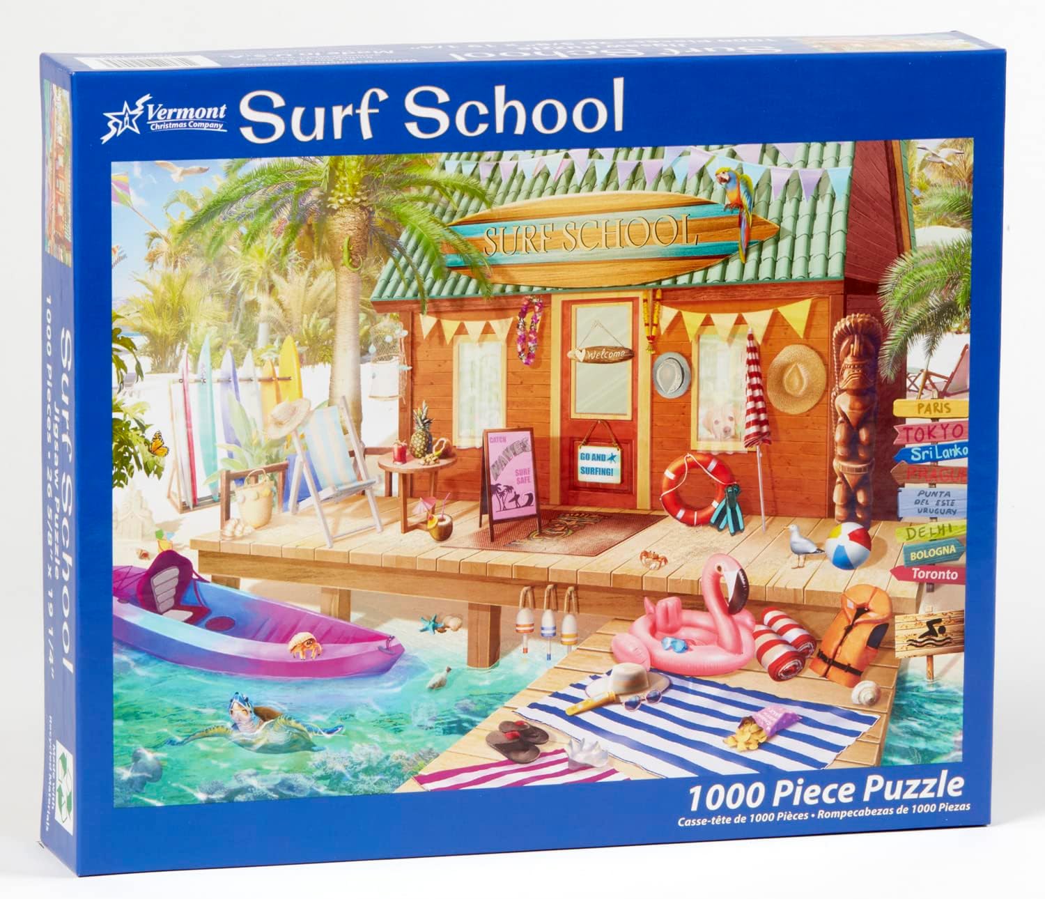 Rompecabezas de escuela de surf de 1000 piezas por Vermont Christmas Company