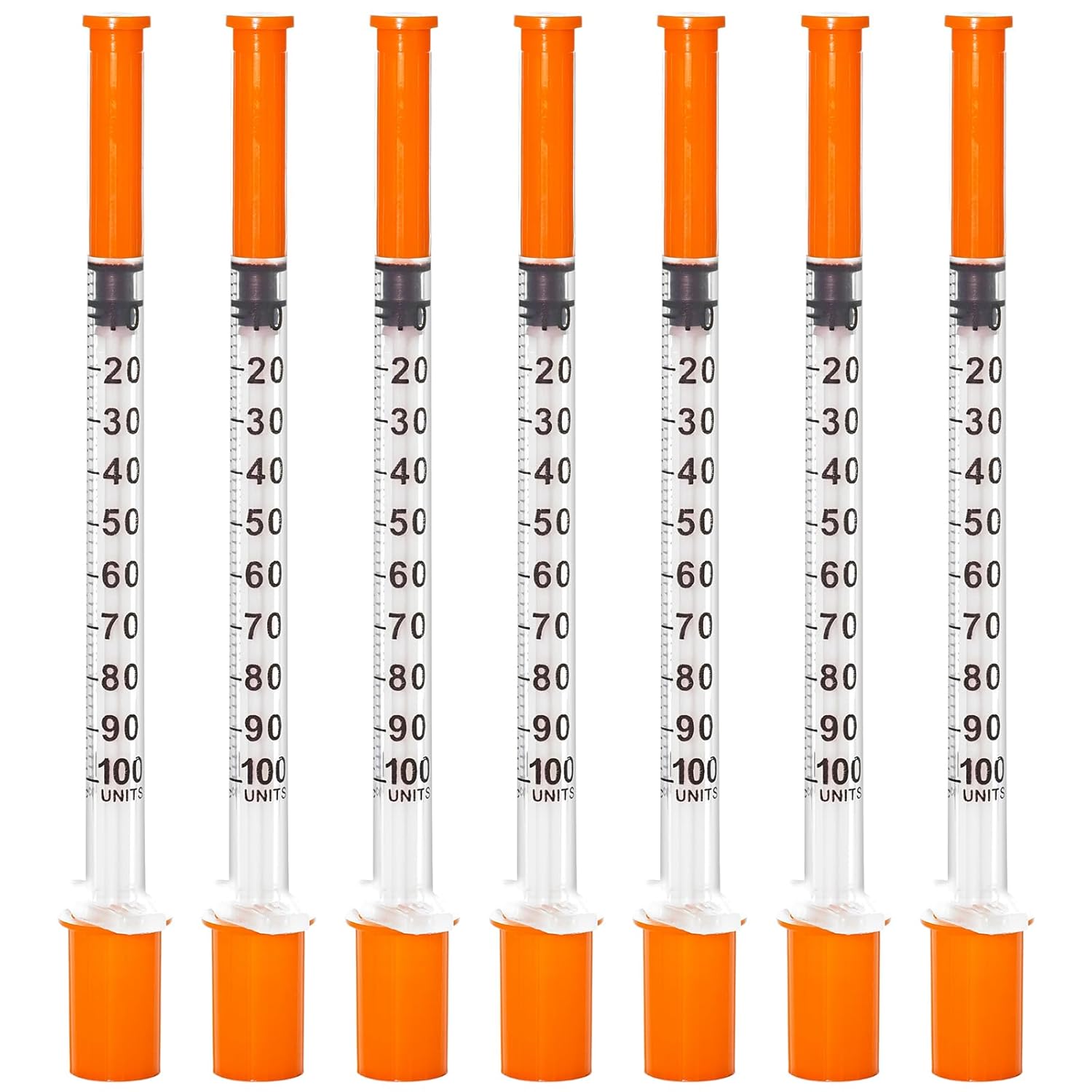 Jeringas de calibre 29, 1 cc y 12 pulgadas (0.512 in) con aguja, paquete de 50