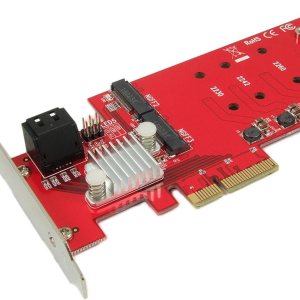 Ableconn Tarjeta controladora PEXM2-2SA Dual M.2 SATA SSD PCIe RAID con puertos SATA III duales – Compatible con 2 unidades SSD M.2 NGFF SATA + 2 Ableconn Tarjeta controladora PEXM2-2SA Dual M.2 SATA SSD PCIe RAID con puertos SATA III duales – Compatible con 2 unidades SSD M.2 NGFF SATA + 2