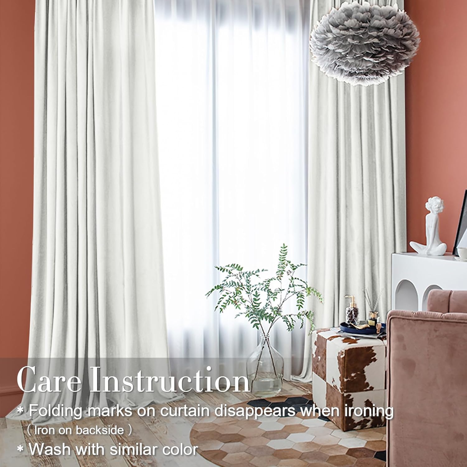 jinchan – Cortina extralarga y elegante de terciopelo que filtra la luz, para dormitorio y sala de estar, cortinas de privacidad a la moda,