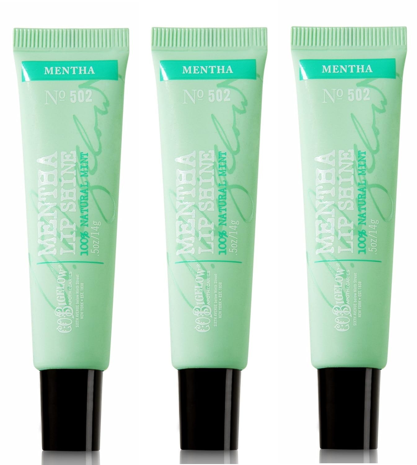 Bath & Body Works C.O. Bigelow Mentha Lip Shine #502 Paquete de 3
