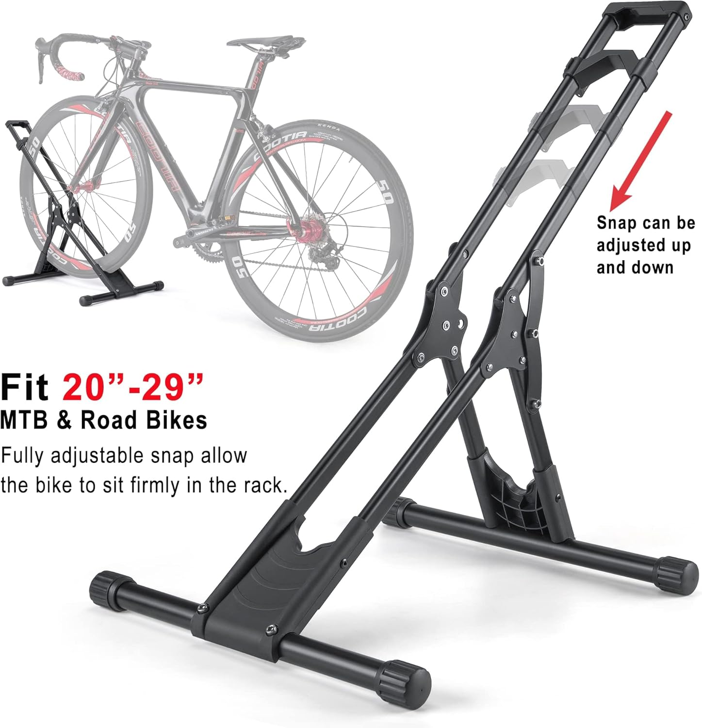 Soporte de suelo para bicicleta, soporte de bicicleta de interior para cochehogar, almacenamiento de bicicletas, soporte de estacionamiento para