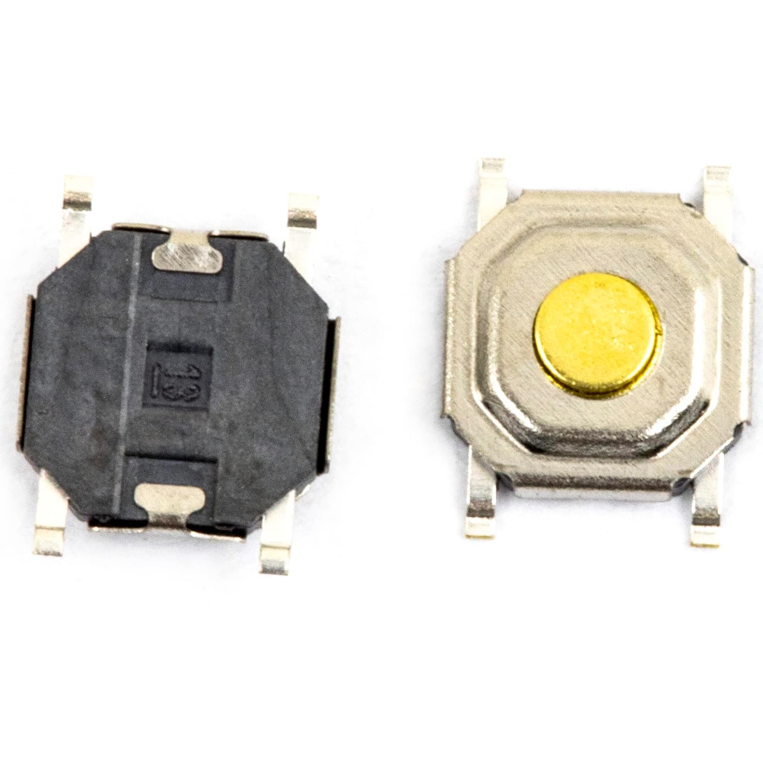 Interruptor táctil de botón pulsador 0.157×0.157×0.059 in  0.197×0.197×0.059 in SMD 4PIN cabeza de latón mini micro momentáneo impermeable