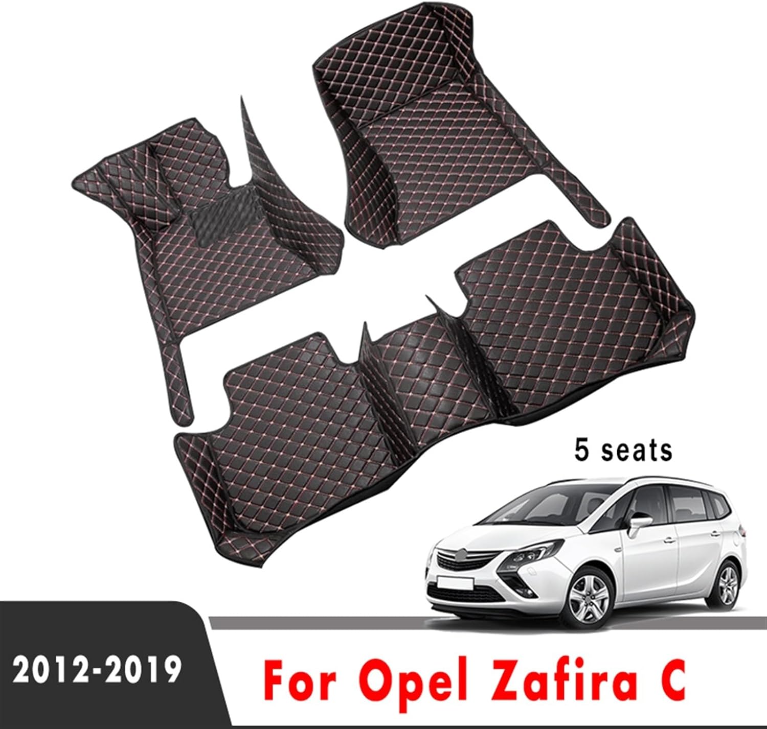 Alfombrillas de coche para Zafira C 2019 2018 2017 2016 2015 2014 2013 2012 5 asientos alfombras personalizadas auto interior accesorios cubierta