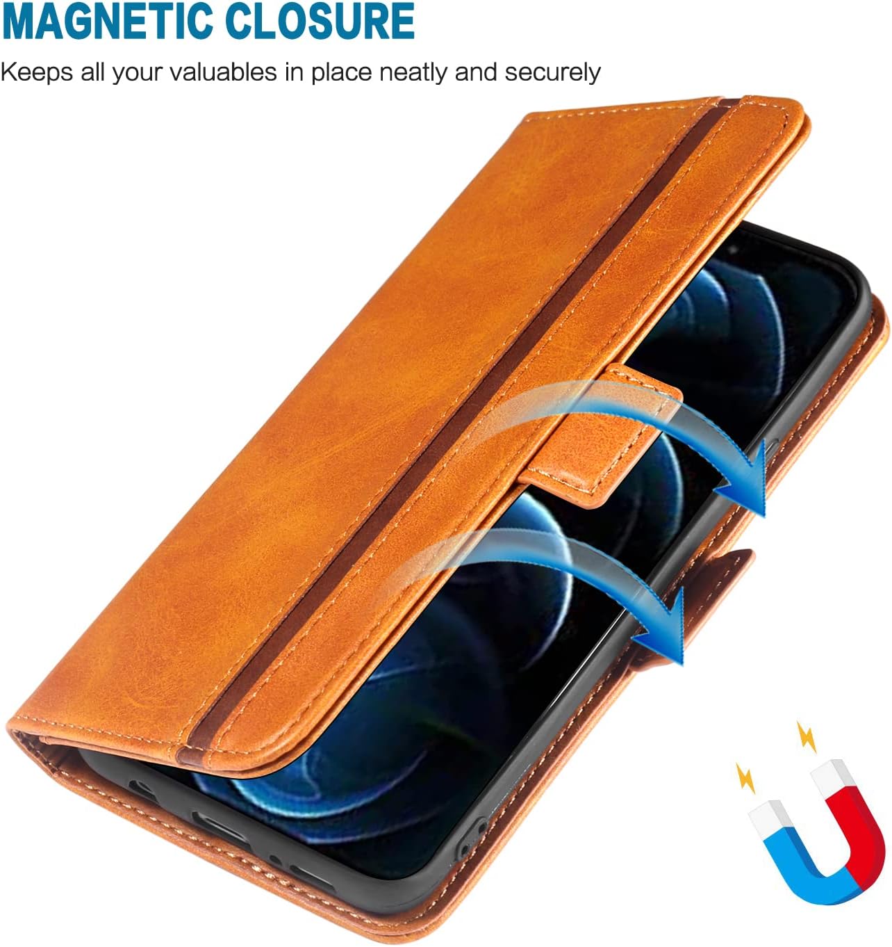 Compatible con Cloud Mobile Stratus C5 – Funda tipo cartera con correa para la muñeca y soporte de cuero para tarjetas, accesorios celulares,