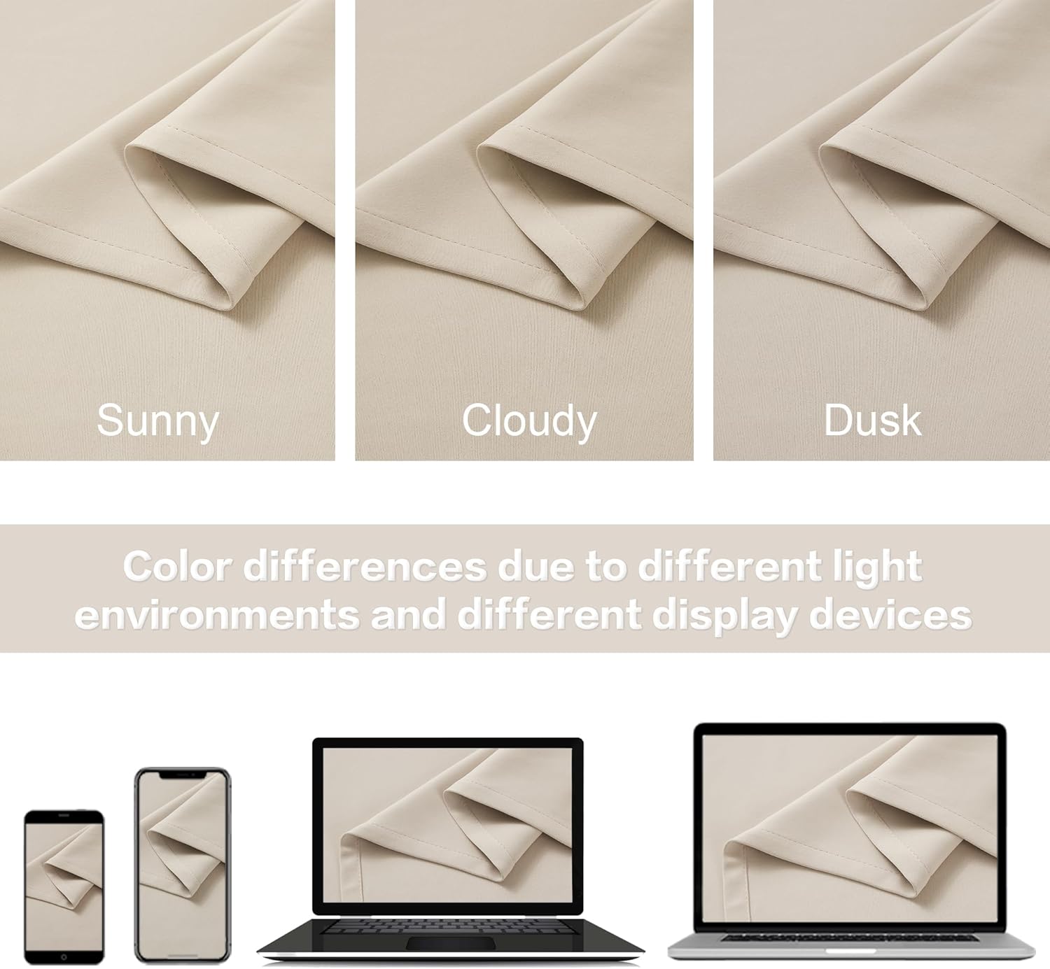 DUALIFE – Juego de 2 paneles de cortinas opacas cortas para ventanas pequeñas, para la habitación, 52 x 63 pulgadas de largo, con trabilla trasera y