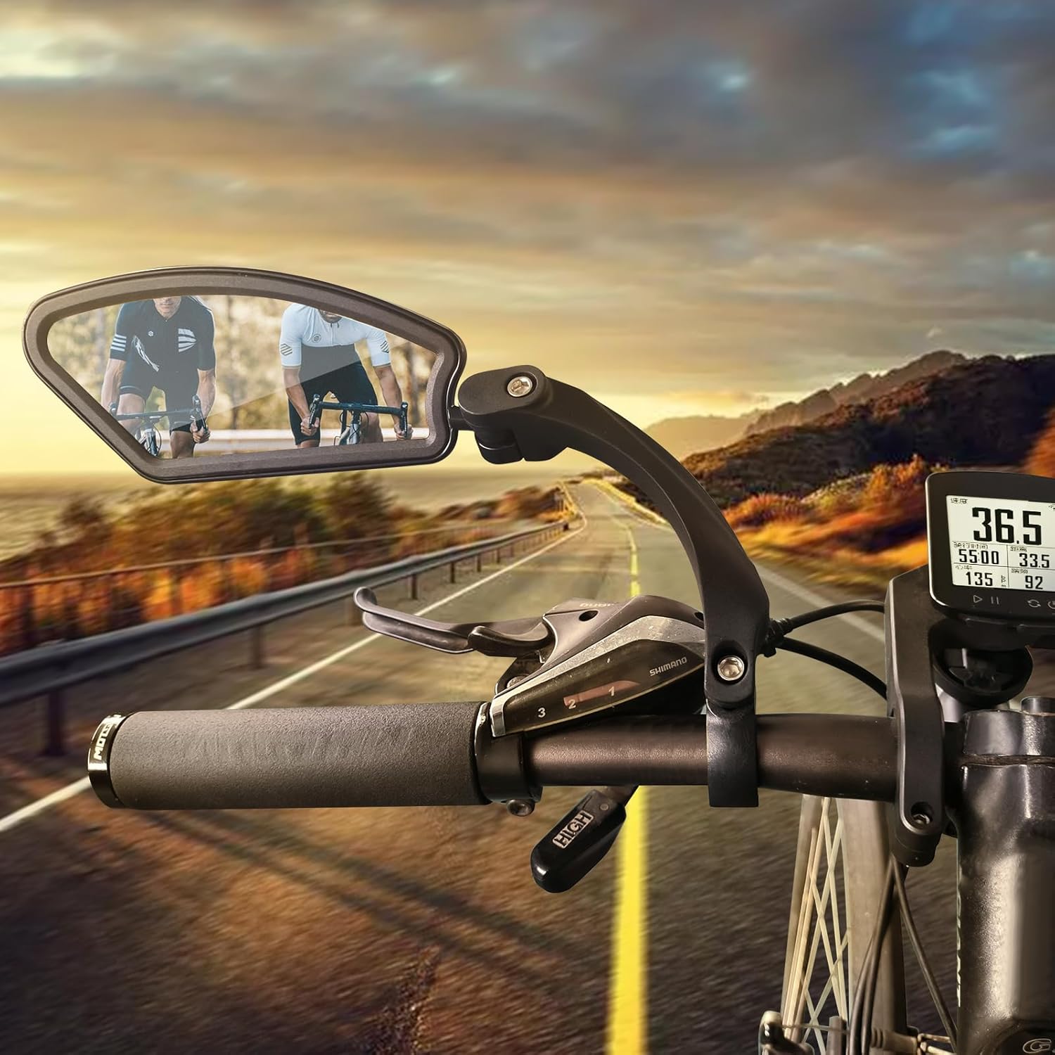 Nuevo soporte para manillar de bicicleta, espejo retrovisor giratorio ajustable con lente de vidrio transparente HD, espejos de bicicleta para