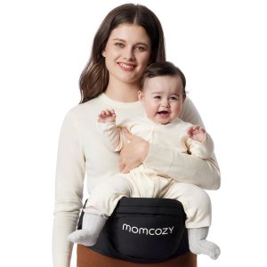 Momcozy Portabebés con asiento de cadera, cintura ajustable con protector de vientre 3D original, portabebés ergonómico con varios bolsillos para Momcozy Portabebés con asiento de cadera, cintura ajustable con protector de vientre 3D original, portabebés ergonómico con varios bolsillos para