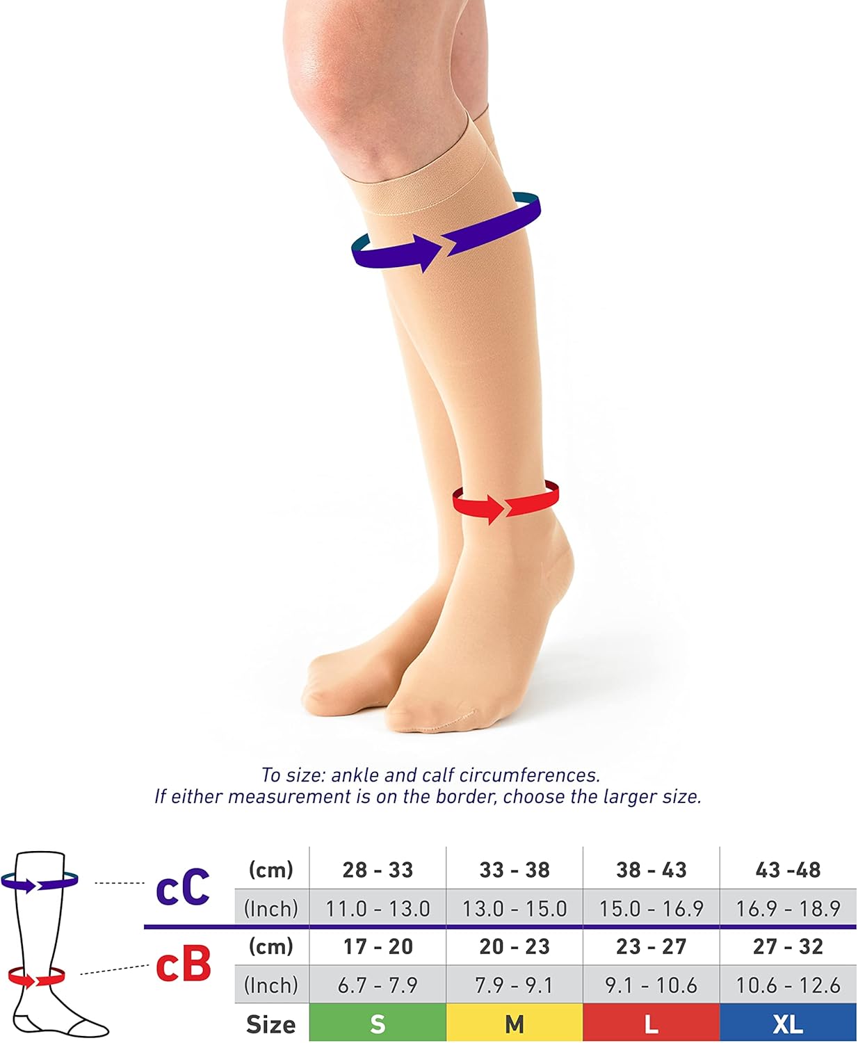 Calcetines de viaje Neo G – Compresión graduada – Dispositivo médico de clase 1, Beige
