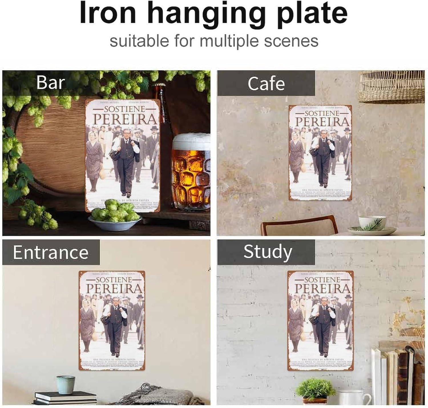 Pereira Declares Poster Bar Club Man Cave Living Room Kitchen Garage Bathroom Home Art Wall Decoration Plaque, 8Inch X 12Inch