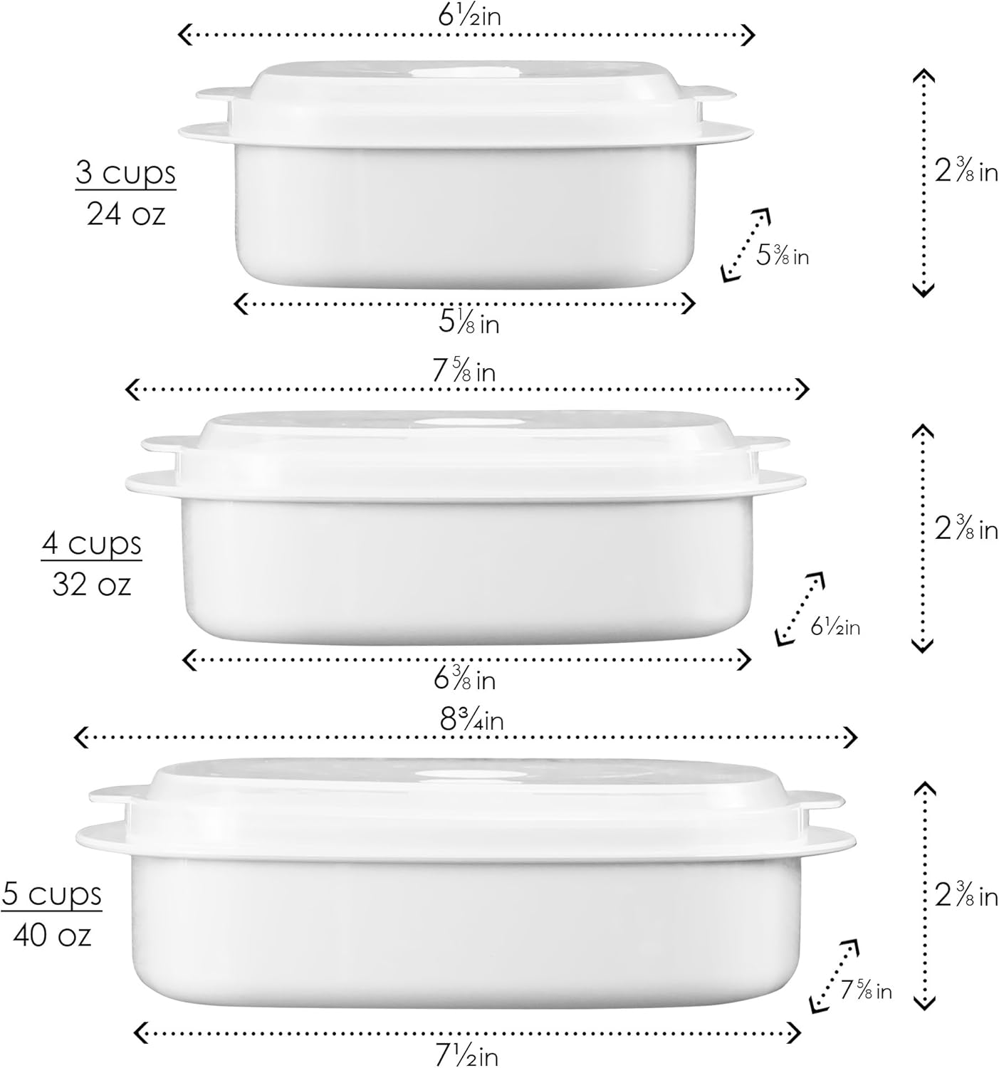 Kit de 6 unidades de recipientes de cocina para microondas, vaporera y refrigerador, de Callypso Basics por Reston Lloyd, 1, Negro