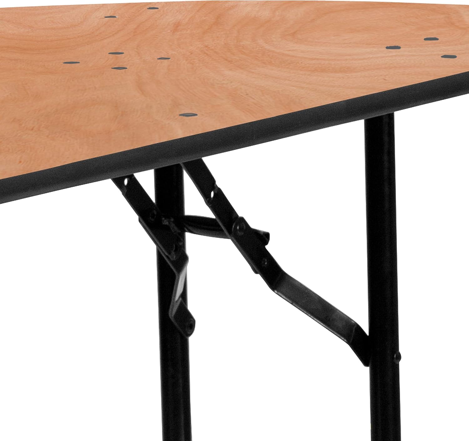 EMMA + OLIVER Mesa de banquete plegable de madera semicircular de 4 pies – Mesa para eventos y catering
