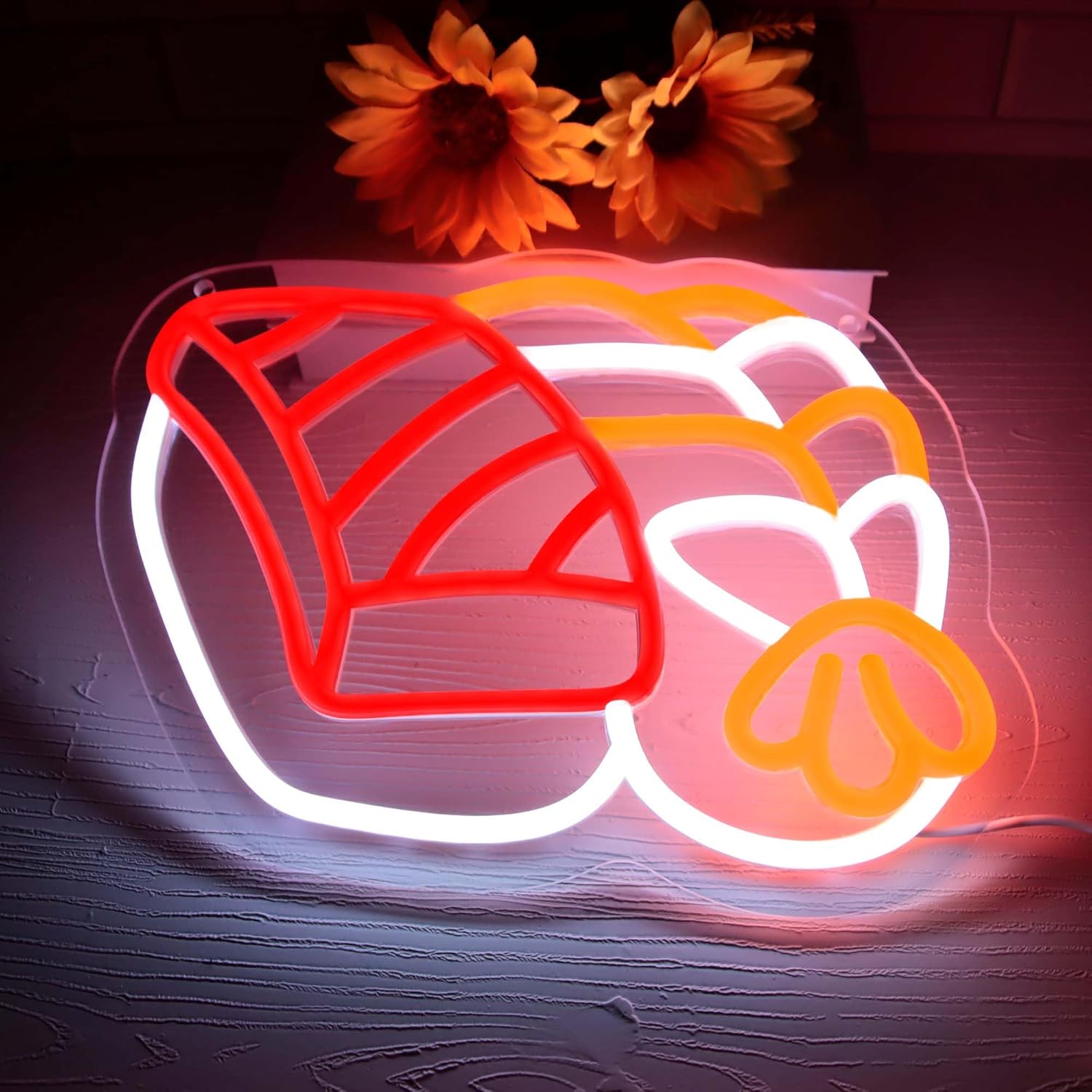Allball Letrero de neón LED de sushi, letreros LED regulables para decoración de pared, juego de rollos de sushi de restaurante japonés, decoración