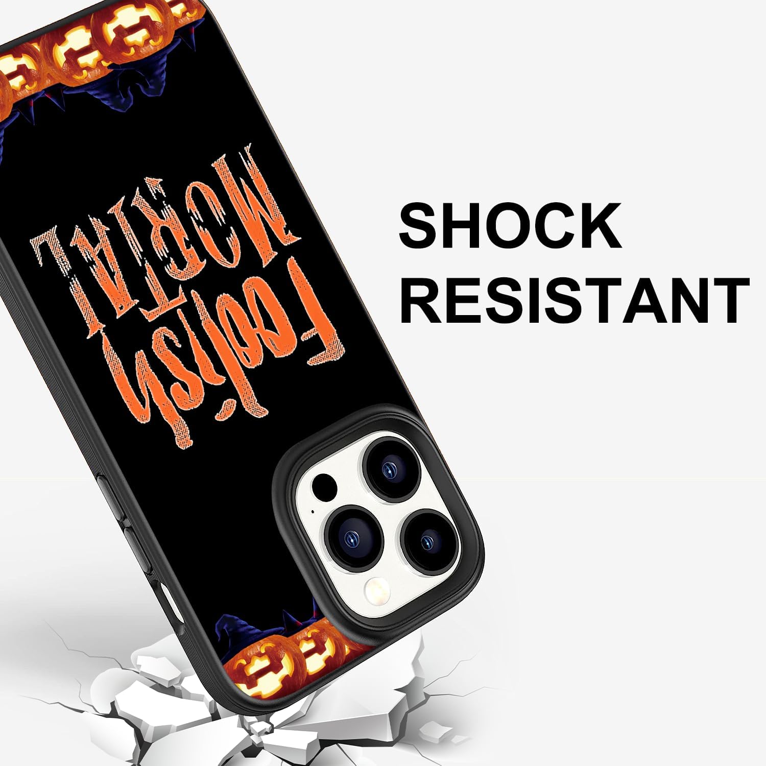 Foolish Mortal Pumpkin Glow in the Dark Halloween Funda para iPhone 15, 14, 13, 12, 11 Pro Max, Mini, Samsung Galaxy S23 S22 S21 S20 FE Ultra Plus