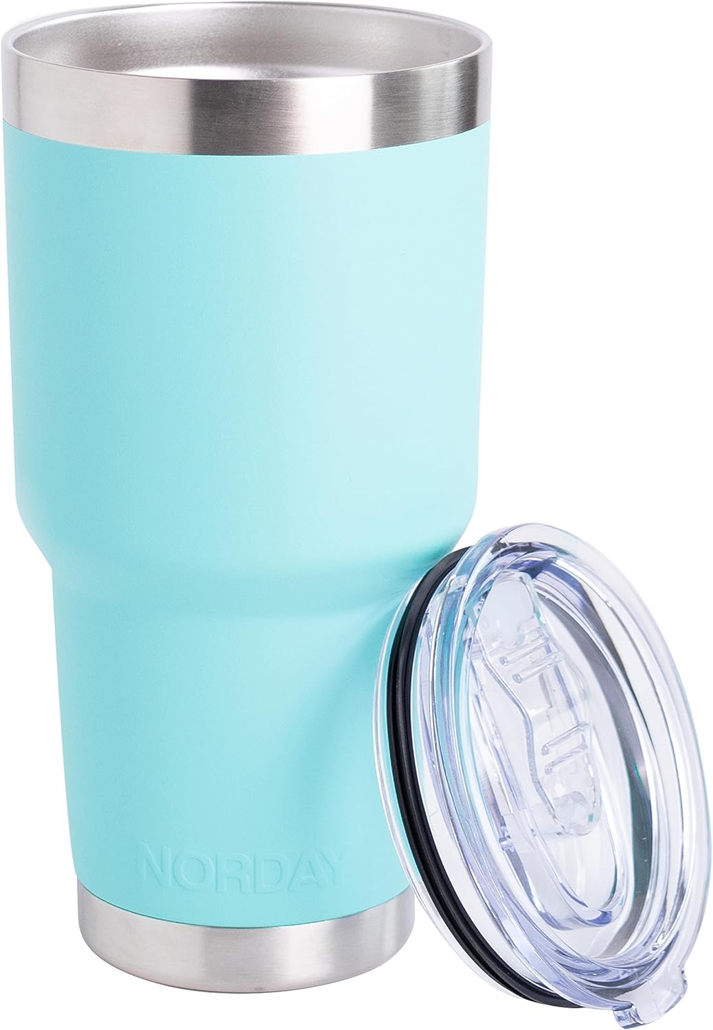 NORDAY Vaso con tapa, 30 onzas, con aislamiento acuático, vasos de acero inoxidable, doble pared aislada al vacío, taza de café de viaje para