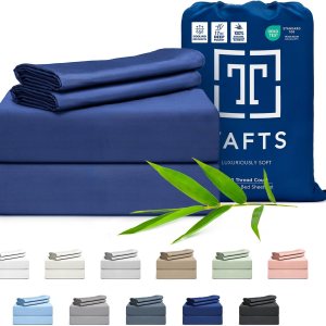 TAFTS-Sábanas de bambú tamaño Matrimonial – Juego de sábanas de viscosa de bambú 100% puro – Sábanas de bambú 400TC – 4 piezas – 17 pulgadas Deep TAFTS-Sábanas de bambú tamaño Matrimonial – Juego de sábanas de viscosa de bambú 100% puro – Sábanas de bambú 400TC – 4 piezas – 17 pulgadas Deep