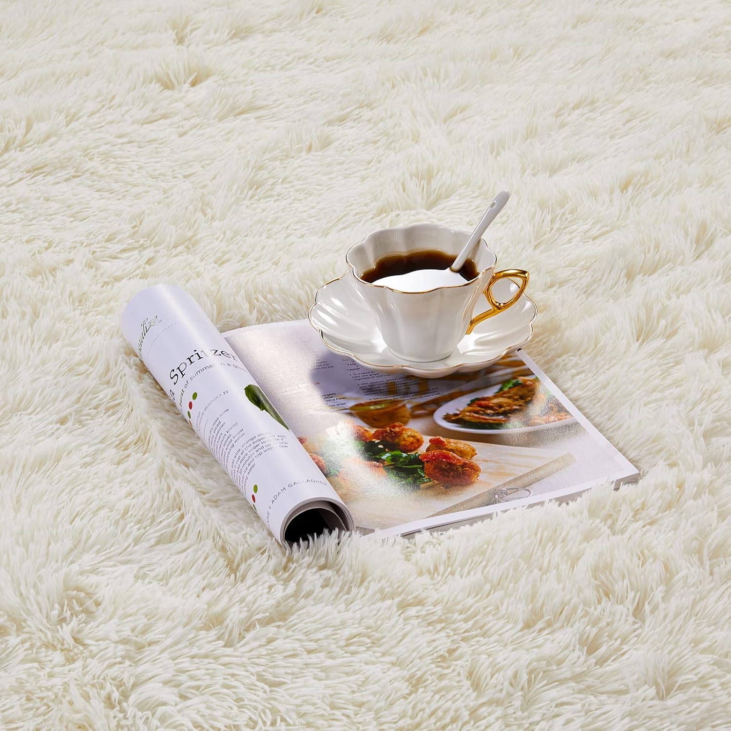 YOBATH Alfombras peludas de 5 x 7 pies para sala de estar, dormitorio, alfombras suaves y peludas para niñas y niños, para interiores, habitación