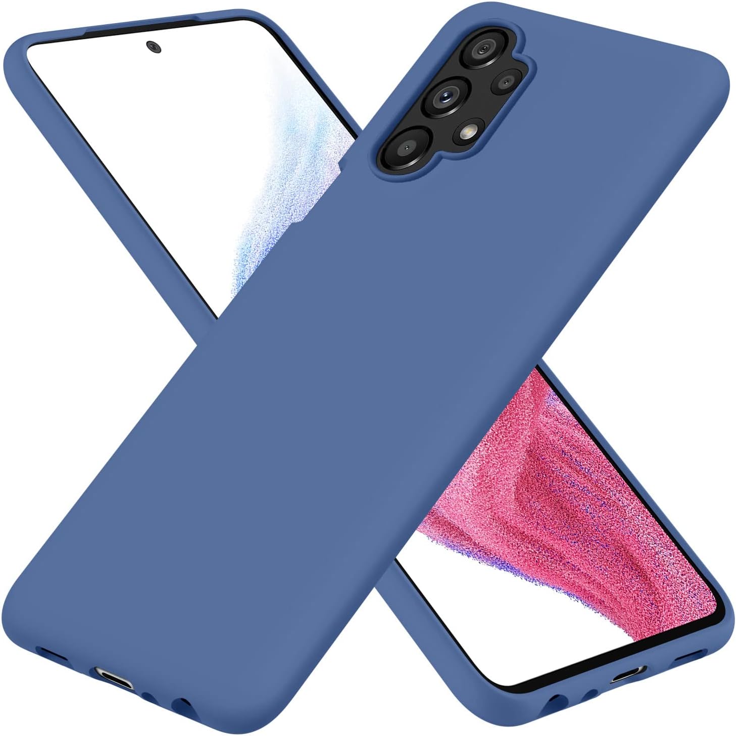 AYSZNBLA Funda para Samsung Galaxy A32 5G, funda de goma de gel de silicona líquida, no amarillea, funda de silicona multicolor, funda protectora