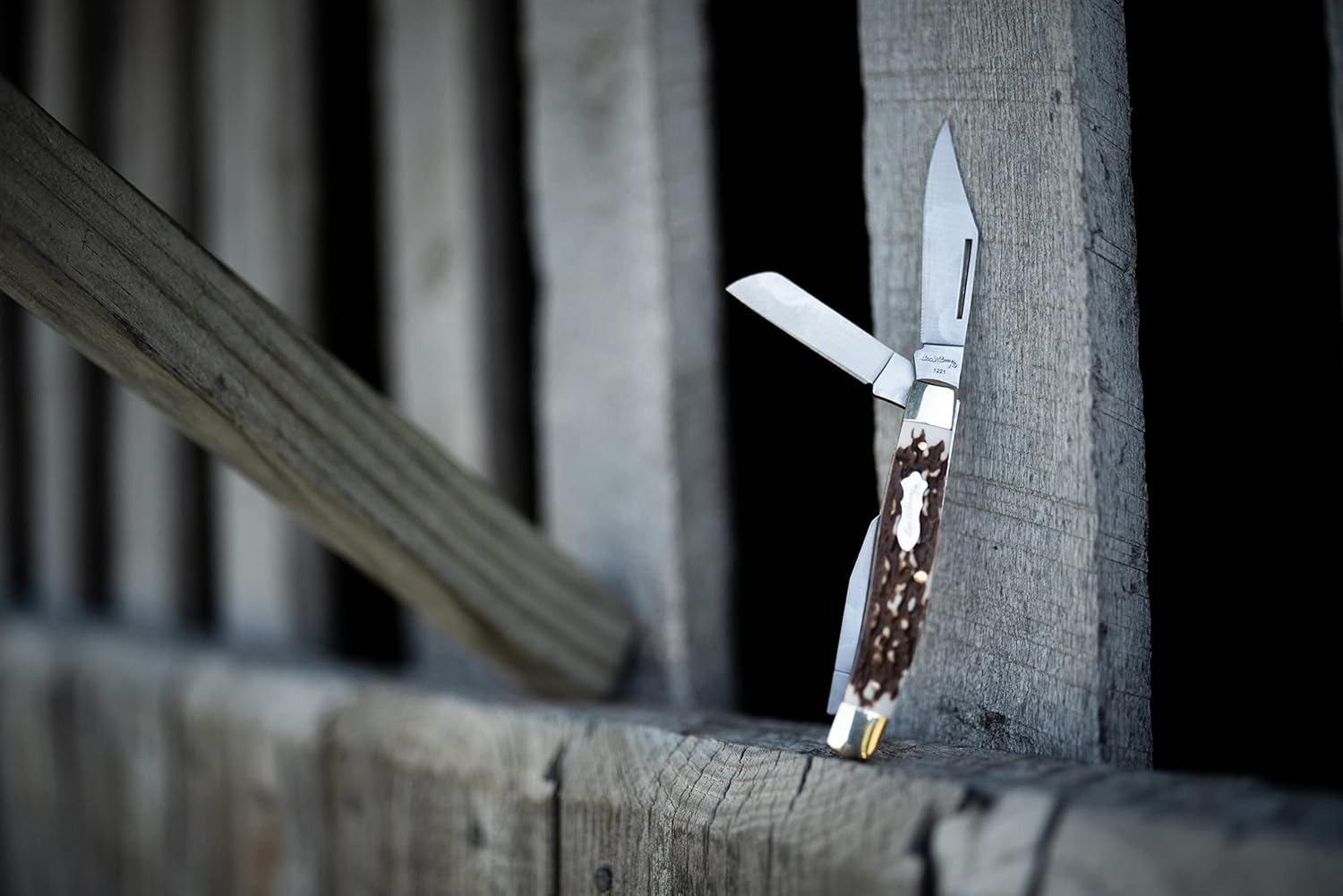 Uncle Henry Next Gen Staglon 885UH Sr. Rancher – Cuchillo plegable de 6.9 pulgadas con hoja de acero inoxidable, hoja de pie de oveja, hoja de punta
