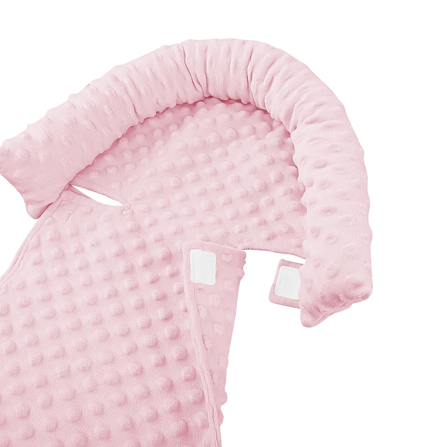Soporte para la cabeza del asiento de automóvil, soporte para la cabeza y fundas para correa para recién nacidos, tela punteada ultra suave, inserto