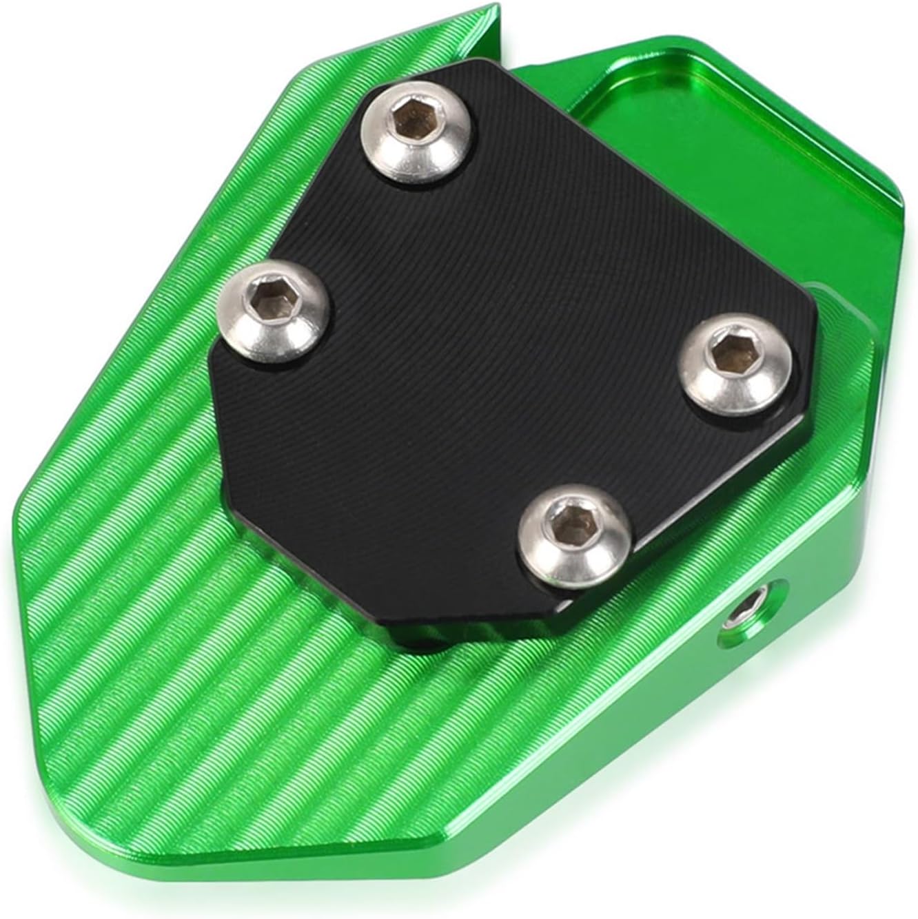 CNC aluminio Motorcycle Kickstand Side Stand Enlarge Extension for Kawasaki Ninja 400 300 650 1000 Z900 Versys650 2010-2023 (Color  Green ZX10R)