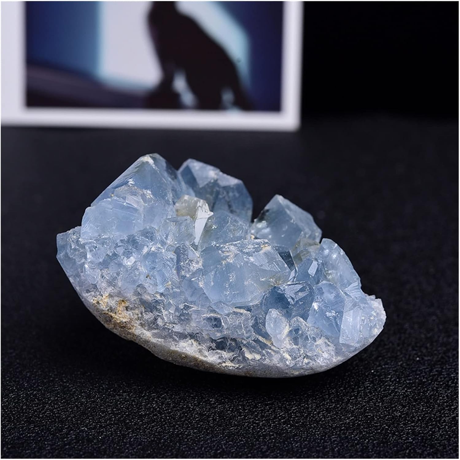 Feng Shui Decorate Natural Beautiful Madagascar Celestite Crystal Raw Druzy Cluster Sky Blue Geode Rough Specimen Natural Rough Jewelry Accessories