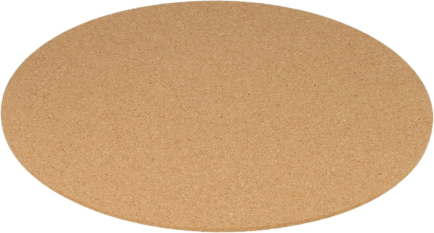 PATIKIL Posavasos de corcho de 10 pulgadas, paquete de 4 platillos redondos de corcho absorbente para plantas de jardinería, mesa de comedor, ollas