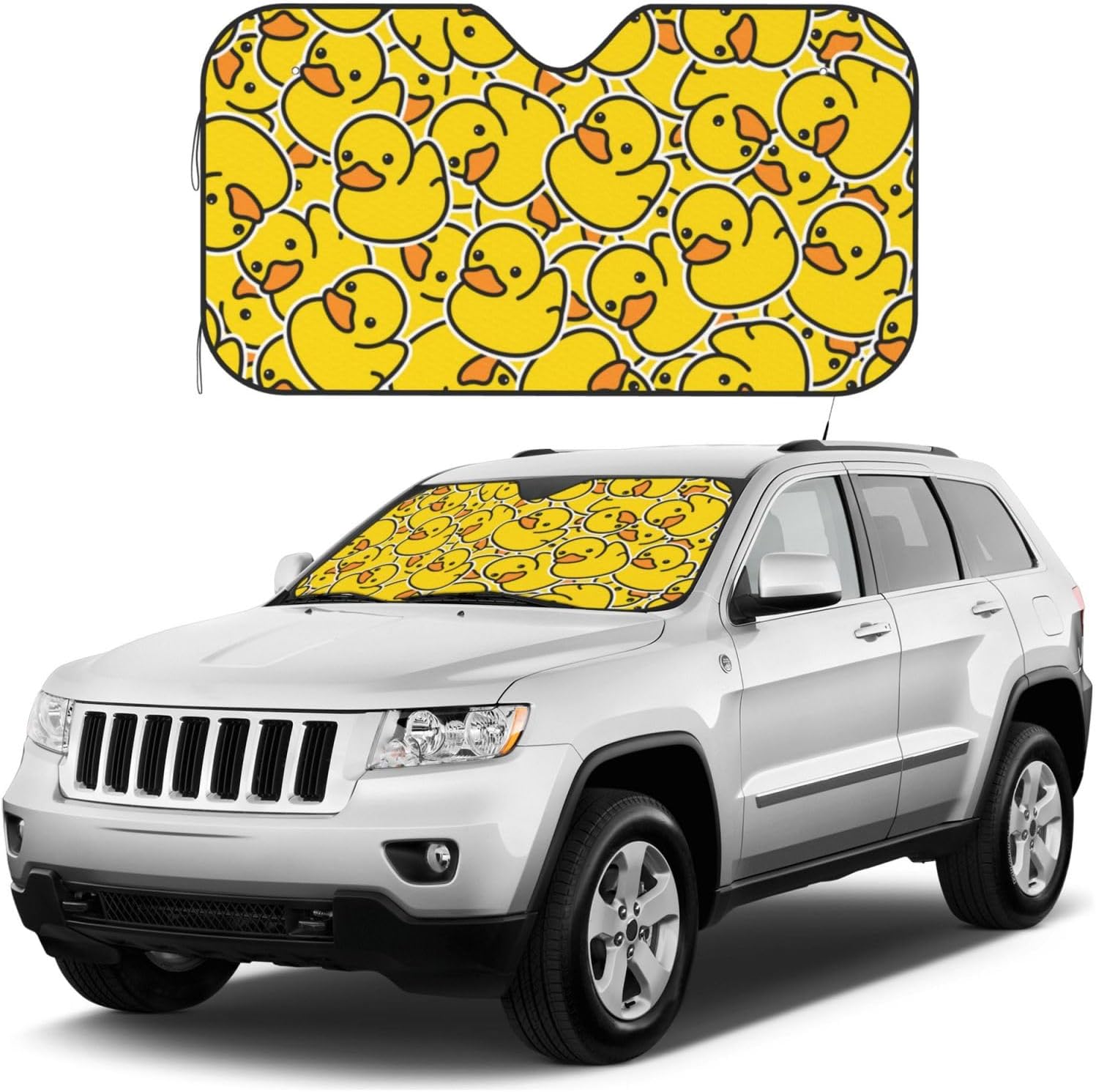 Parasol para parabrisas de automóvil, SUV, camión, lindo pato de goma amarillo para ventana delantera