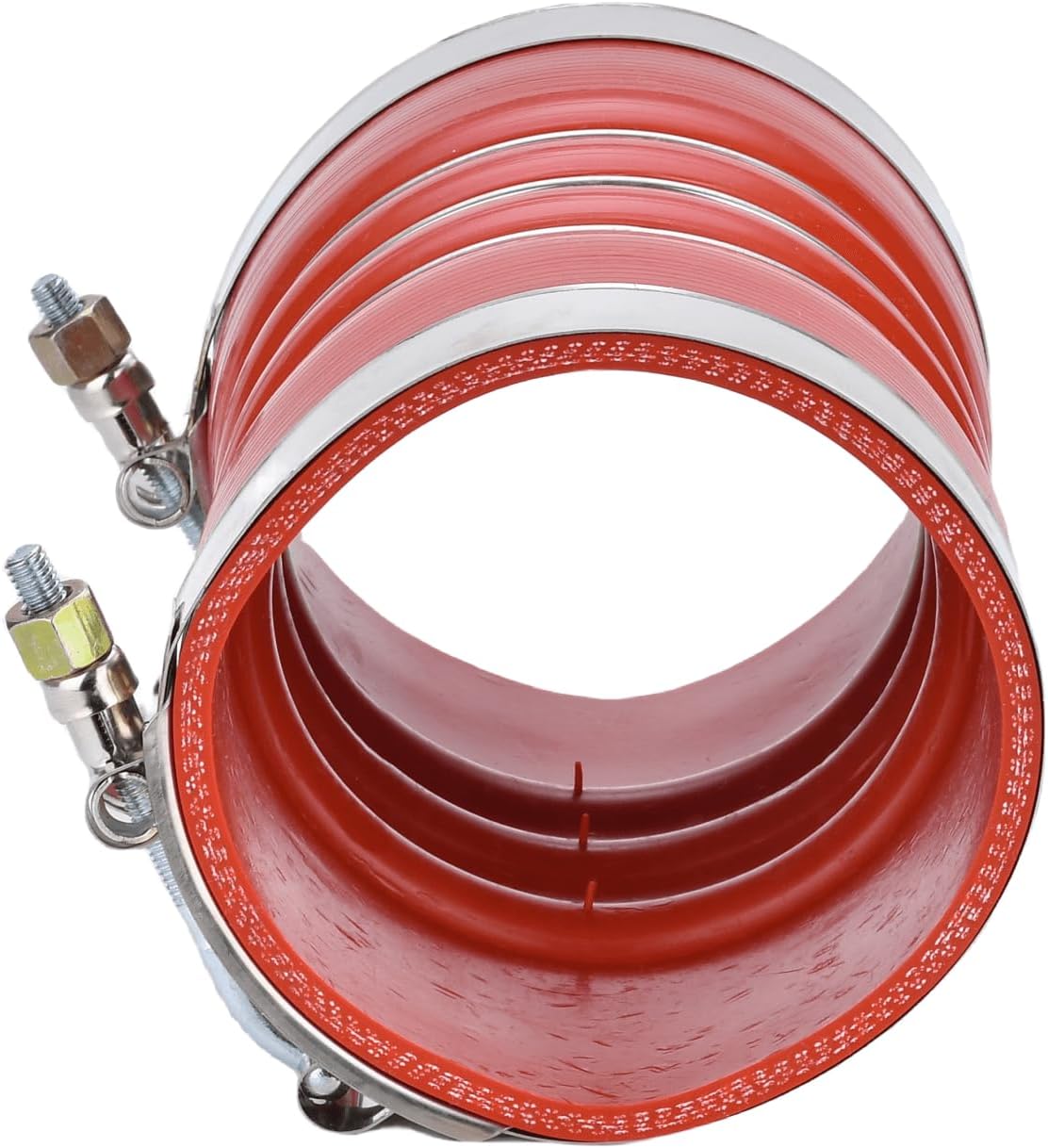 202-36-2042 Par de mangueras de silicona roja de carga de aire con abrazaderas juego de 4 x 6 pulgadas y 4 pulgadas se adapta a 202-36-2042