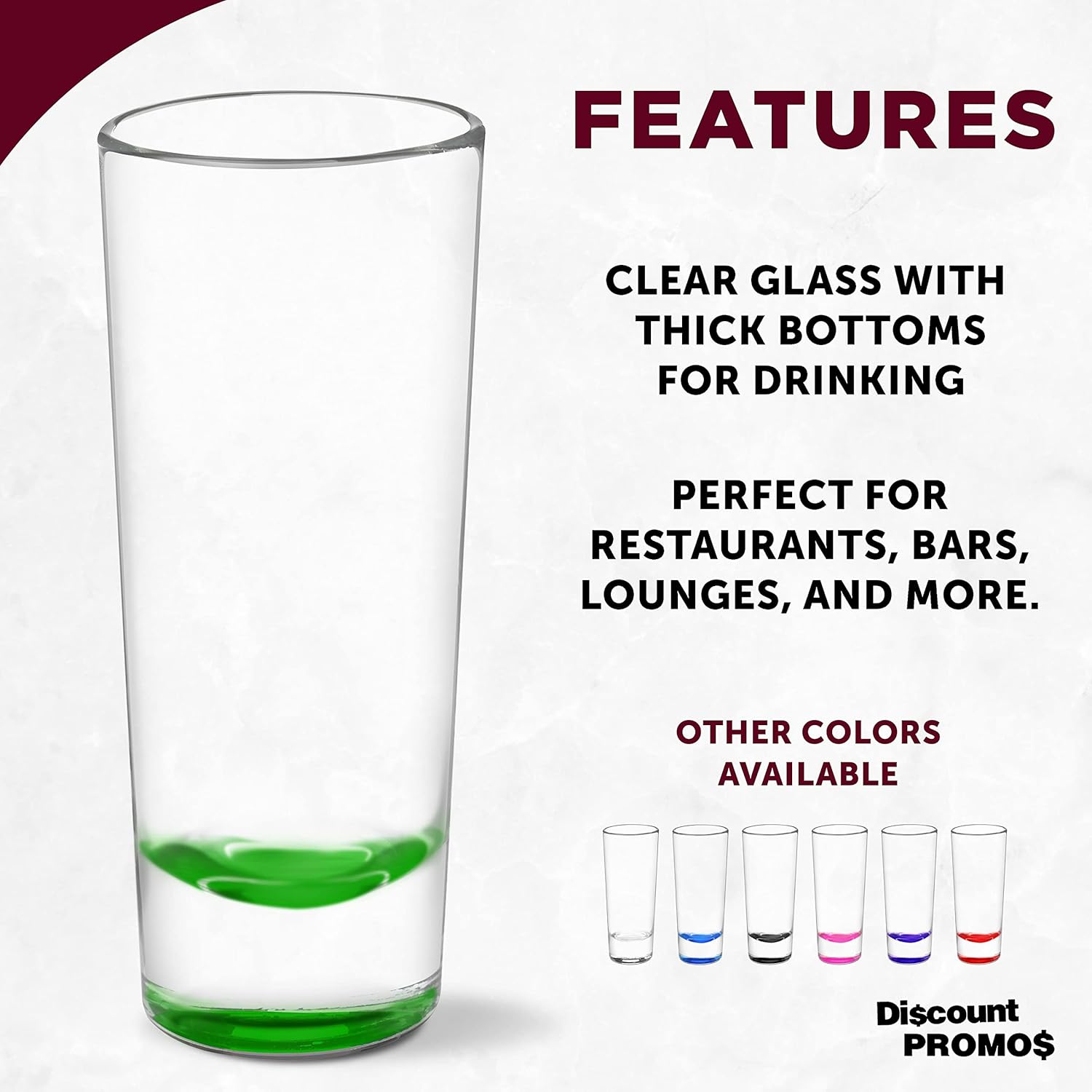 DISCOUNT PROMOS Cordial Shooter – Juego de 10 vasos de chupito, 2 onzas, paquete a granel, ideal para cumpleaños, fiestas, eventos en interiores y