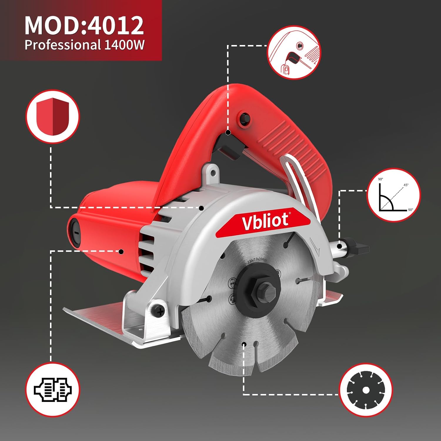 4-38-Inch Wet Tile Saw, Masonry 12 amp handheld tile saw Masonry Saw stone cutting carving machine cutting tools tile cutter machine stone grinder