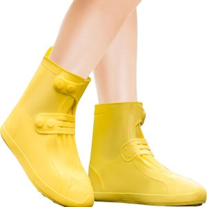 Cubiertas para zapatos de lluvia  Fundas impermeables para zapatos para hombres y mujeres  Cubrezapatos reutilizables, Amarillo Cubiertas para zapatos de lluvia  Fundas impermeables para zapatos para hombres y mujeres  Cubrezapatos reutilizables, Amarillo