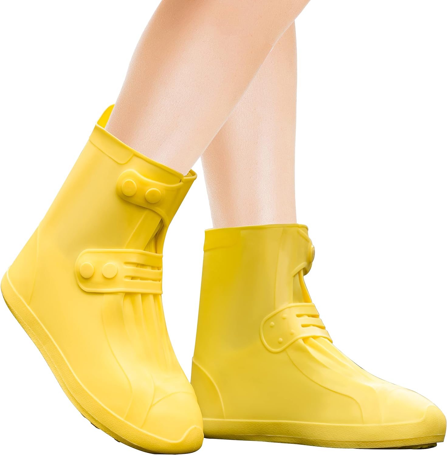 Cubiertas para zapatos de lluvia  Fundas impermeables para zapatos para hombres y mujeres  Cubrezapatos reutilizables, Amarillo